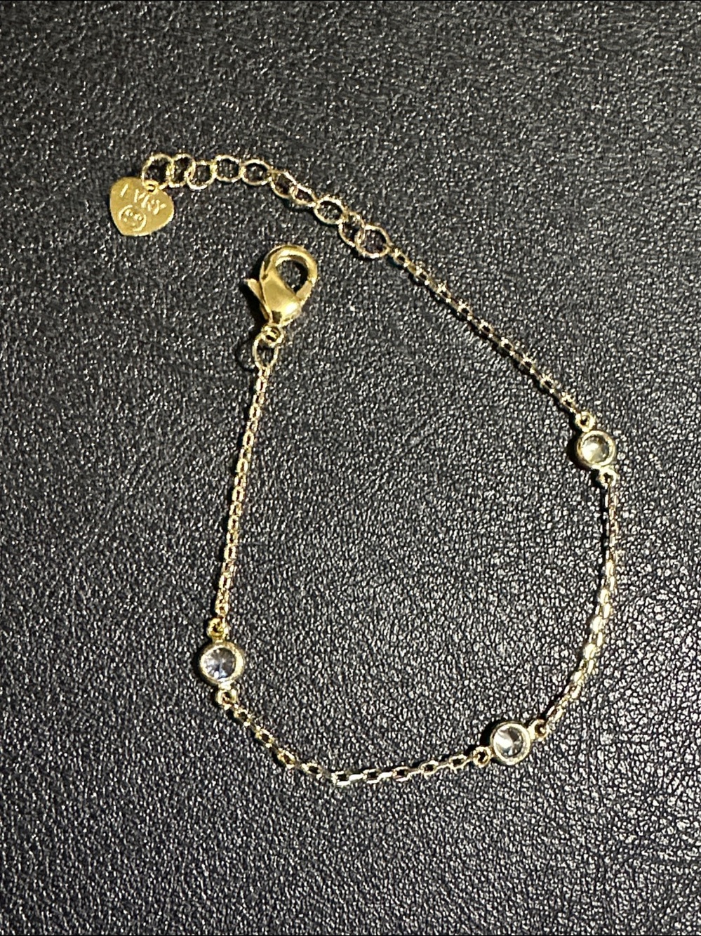EVRY Jewels Starlight CZ Station 14k Gold Plated Bracelet